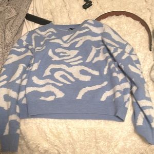 cute zebra print shein crewneck